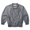 Silk & Nylon Quarter Zip Jacket in Gray, front