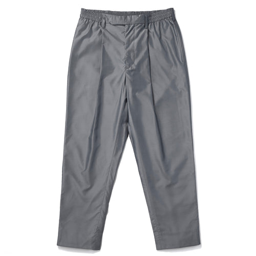 Silk & Nylon Trousers in Gray, front