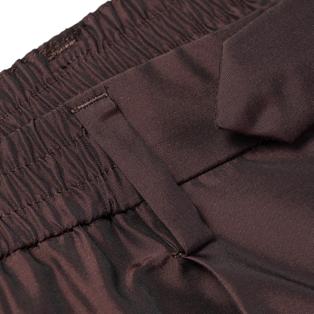 Silk & Nylon Trousers in Brown, waistband
