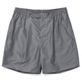 Silk & Nylon Shorts in Gray, front
