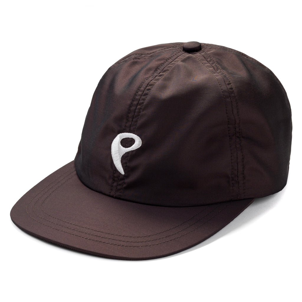 Silk & Nylon Baseball Cap in Brown, front