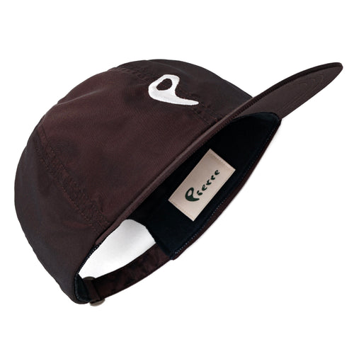 Silk & Nylon Baseball Cap in Brown, underside